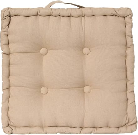 Atmosphera Vloerkussen Square - beige - katoen - 38,5 x 38,5 x 8 cm - vierkant - Extra dik