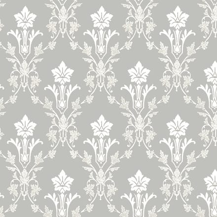 Duro Vliesbehang 677-03 - Blommor & Blad - Klassiek Grijs - 53cm x 10.05m
