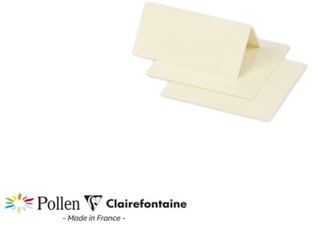 Clairefontaine Pollen tafelkaarten 85 x 80 mm, ivoor