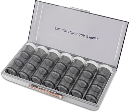 Weekly Pill Organizer voor 3x per dag, 7 Dagen Medicijn Box met Gescheiden Compartimenten en Grote Opbergruimte (Wit)