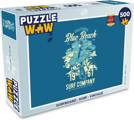 Puzzel Surfboard - Surf - Vintage - Legpuzzel - Puzzel 500 stukjes