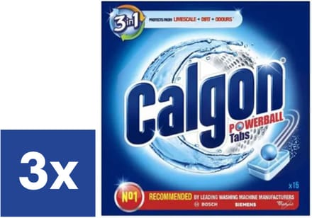 Calgon 3in1 Powerball Wasmachinereiniger - 3 x 15 tabs