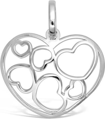 TRESOR fantasie hart hanger - Zilver