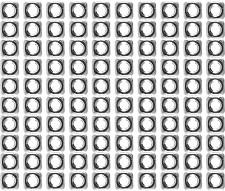 Dailygoods - 100 UNIDs M3 DIN557 Roestvrijstalen Vierkante Moeren