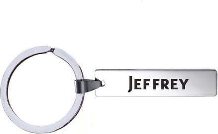 Sleutelhanger Met Naam - Jeffrey - RVS