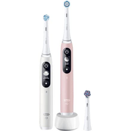 Oral-B iO 6 Elektrische Tandenborstel Duo - Wit & Roze - 1 set
