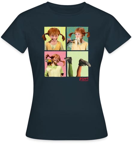Pippi Langkous Portretten Van Pippi T-Shirt Dames