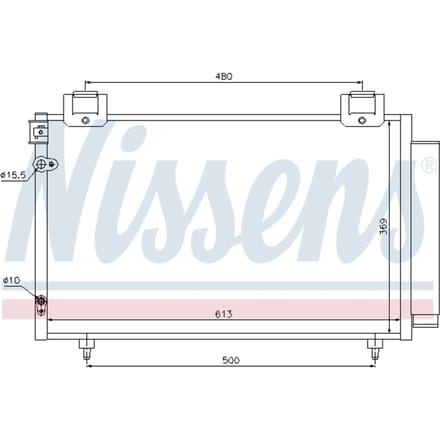 Condensator, airconditioning NISSENS 94730
