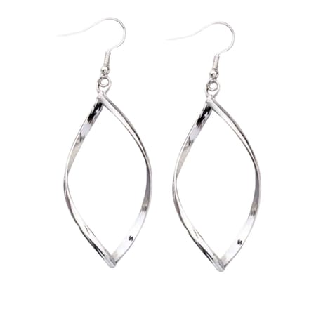 Zilveren oorbellen -twist- lange- Charme Bijoux