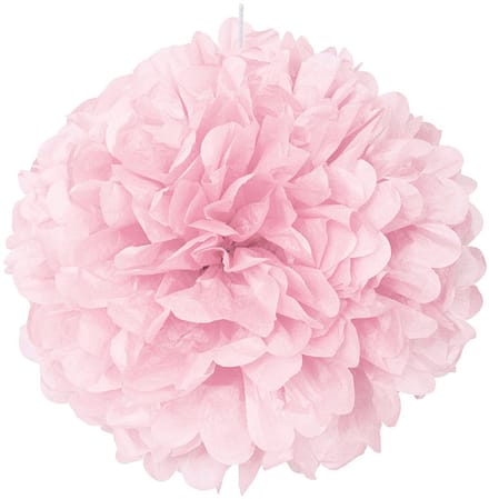 UNIQUE - Roze papieren pompon 40 cm, decoratieve bal