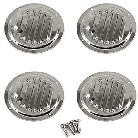 Ronde RVS Ventilatie Grille Ø4 Inch - Circulaire Vent Cover (Set van 4)