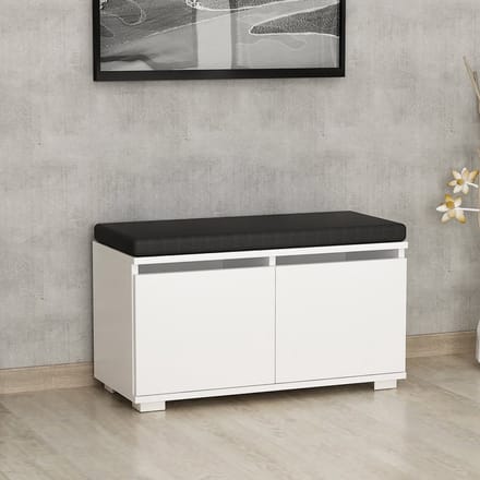 Schoenenrek Brande 80x35x42 cm wit [en.casa]