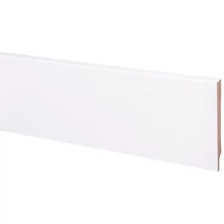 Baseline Muurplint Budget Cubic - Wit - Mdf - Folie - 240cm - 14x120mm
