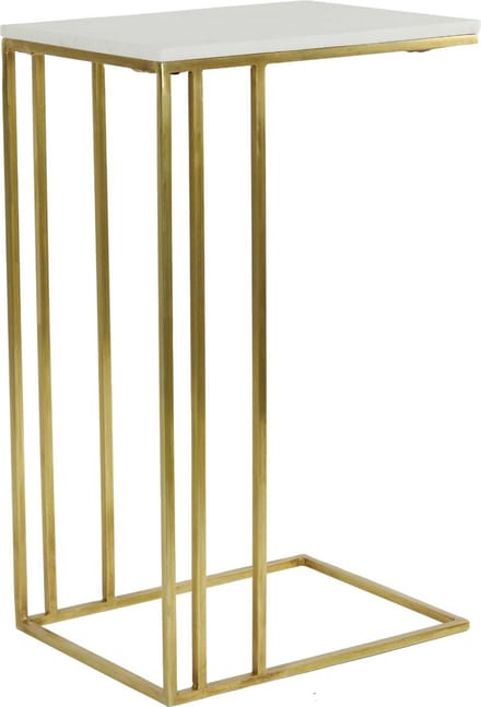Light & Living Bijzettafel Roshan - Wit - 41x31x71cm - Modern