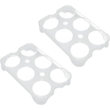 2 stuks Eierhouder 12 Sleuven Totaal Transparant Plastic Sterk Duurzaam Licht Eieropbergbak voor Koelkast white