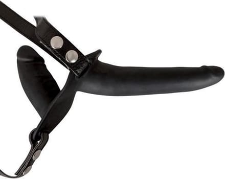 Dubbele Strap-On - Zwart - Zwart - Sextoys - Dildo's  - Toys voor dames - Strap on