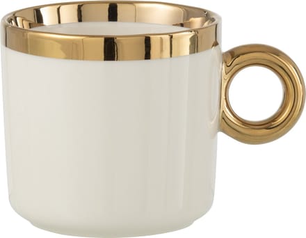J-Line kop - keramiek - goud/wit