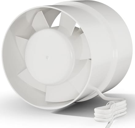 Buisventilator 150 mm - Stille Inline Ventilator voor Badkamer, Keuken en Garage - 320 m³/u