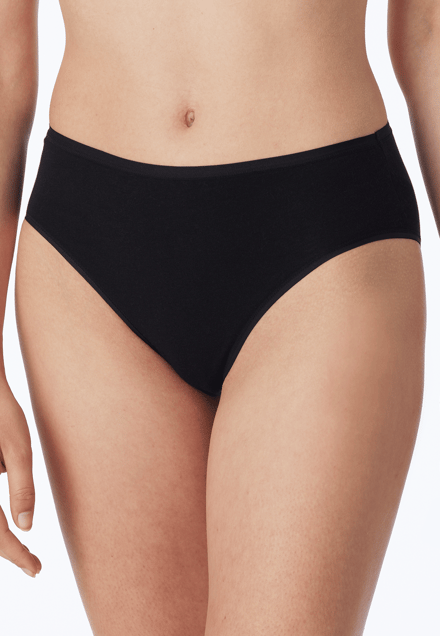 SCHIESSER Cotton Essentials dames slips (3-pack) - zwart