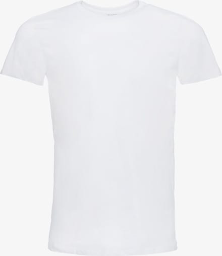 Unsigned heren T-shirt wit katoen ronde hals - Maat L
