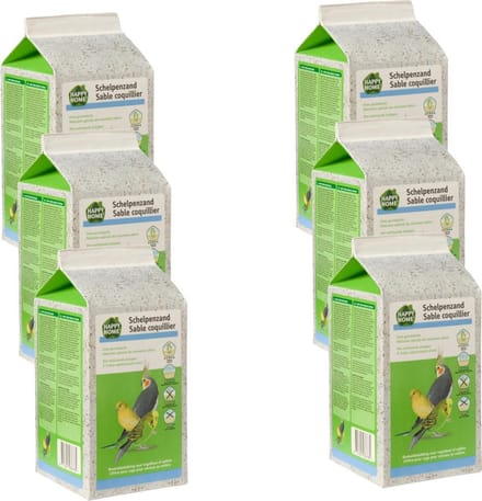 Happy Home Schelpenzand - Vogelbodembedekking - 6 x 2 kg