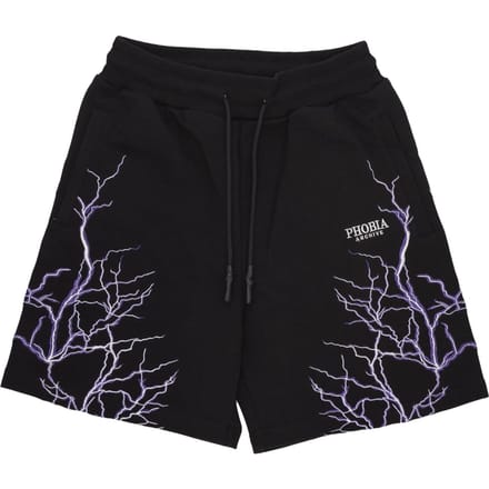 Korte Trainingsbroek Heren Lightning Shorts Zwart/paars