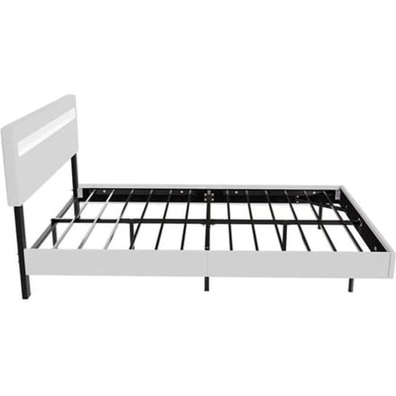 Zwevend Bed Lissabon - 140x200cm - Kunstleer - Incl. LED - Wit