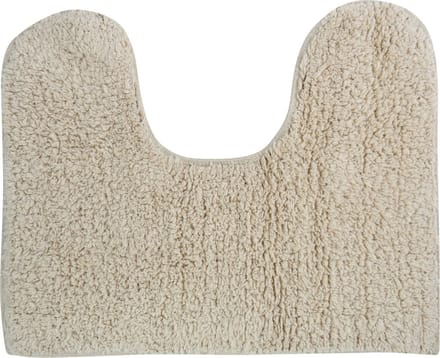 MSV WC/Badkamerkleed/badmat - voor op de vloer - creme wit - 45 x 35 cm - polyester/katoen