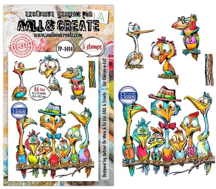 Aall & Create clearstamp A6 - Sir chirps-a-lot