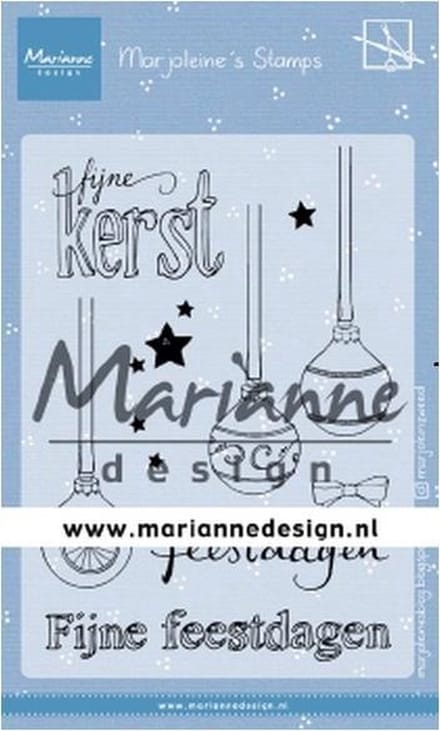 Stempel - Claer stamp - Marianne Design - Marjoleine's kerstballen