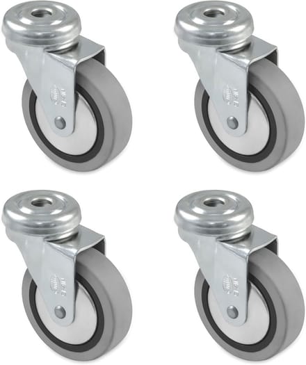 Meubelwielen 60 mm met Kogellagers en Maximale Belasting van 25 kg