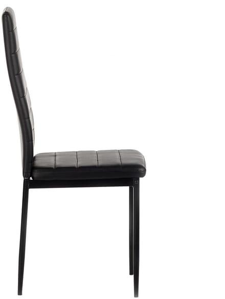 Eetkamerstoelen NATHALIE, set van 4 - Zwart/Zwart