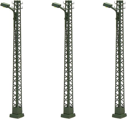 3-Pack Rastermast Verlichting voor Modelspoor N Schaal (1:160)
