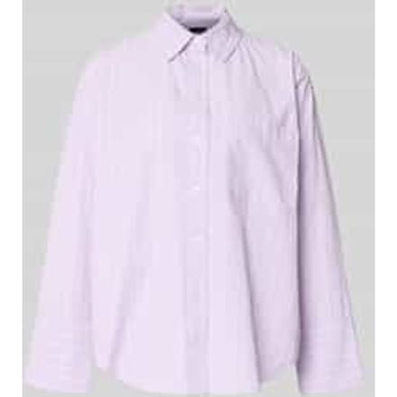 relaxed fit overhemdblouse met borstzak
