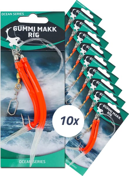 Eurocatch Gummi Makk Rig Red 2-Hooks 5/0 10x