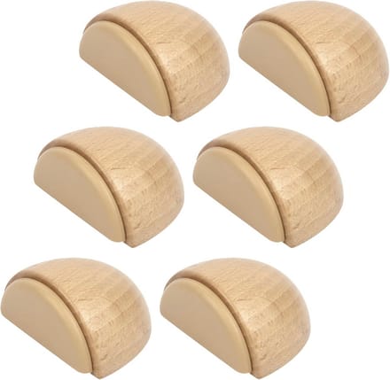 Zelfklevende deurstopper van hout voor vloeren - 6 stuks
