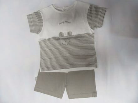 Wiplala - Zomer pyjama  - Pakje wit bruin - Mousy mouse   -  74 - 9 maand