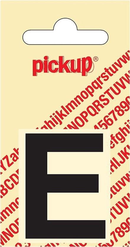 Pickup plakletter Helvetica 40 mm - zwart E
