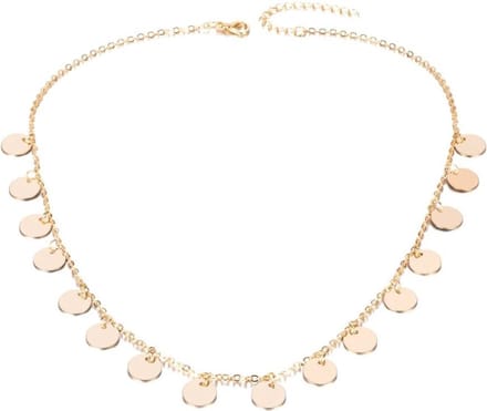 Jumalu ketting choker munten - goudkleurig