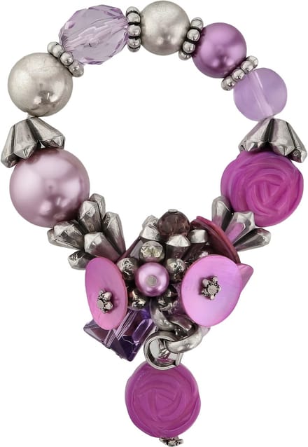 Behave - Armband - Elastisch - Paarse Kralen
