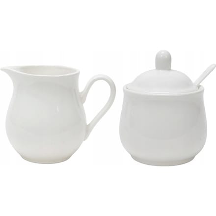 Sucrier Et Pot À Lait 280 Ml Ensemble En Porcelaine Blanche