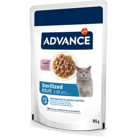 Advance Feline Sterilized Kalkoen Kattenvoer - Dubbelpak: 24 x 85 g