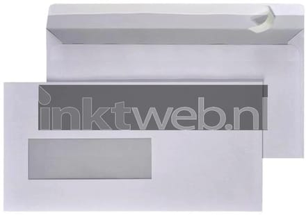 Envelop Hermes EA5/6 110x220mm venster 4x11links zelfklevend 500 stuks