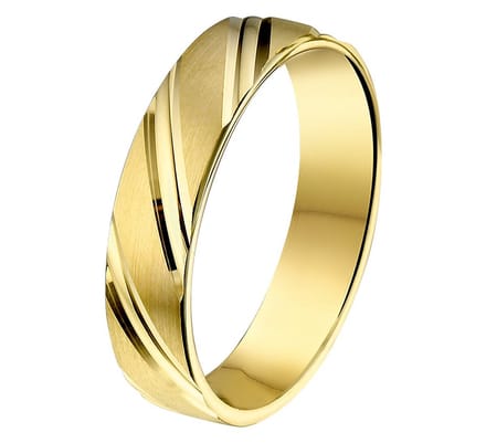14K Geelgoud Ring A412 - 5 Mm Zonder Steen 4010482
