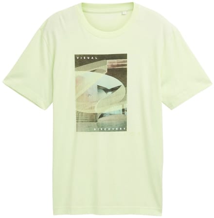 Tom Tailor - T-shirt - Maat S - Mannen - Geel - katoen