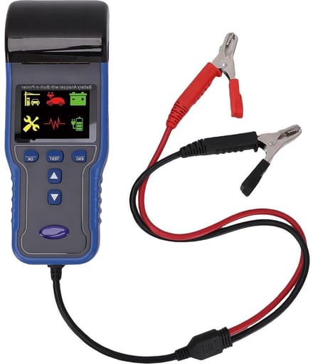 Accutester - Batterij Analysator - Voertuigonderhoud - Met Printer - 12V 24V - Zwart