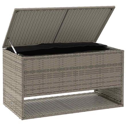 vidaXL - Opbergbox - voor - buiten - 100x55x55,5 - cm - poly - rattan - grijs