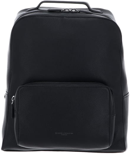 GIANNI CHIARINI Leren Rugzak met laptopvak Florence Backpack Nero Zwart