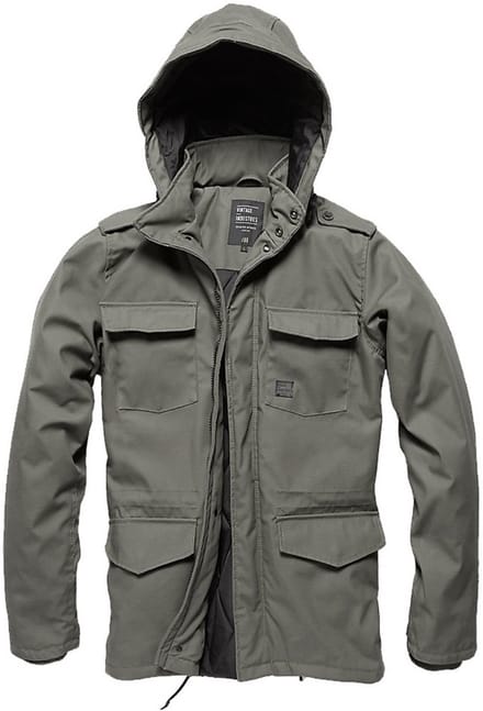 Vintage Industries Winterjas Darren Parka Grijs