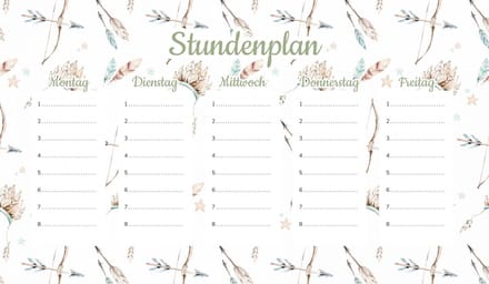 Wallvy Serie - Magnetisch Lesrooster - 45x26cm - Boho Stijl - Personaliseerbaar